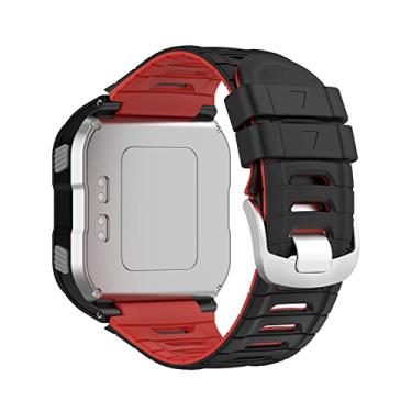 Imagem de GANYUU Pulseira de relógio de silicone para Garmin Forerunner 920XT Pulseira de substituição de pulseira de treinamento esportivo acessórios de pulseira (cor: preto vermelho)
