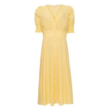 Imagem de Vestido Tricoline Listrada Amarelo - Pusco