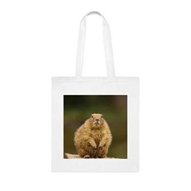 Imagem de Sacola para cachorro da pradaria, presente para cachorro da pradaria, presente para cachorro da pradaria, aniversário de cachorro da pradaria bolsa de ombro para cachorro da pradaria, bolsa reutilizável para cachorro da pradaria, Branco