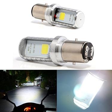 Imagem de Grandview TM BA20D H616 COB 12W Lâmpadas de LED de alumínio brancas para motocicleta, Sinal de reserva, pisca-pisca de freio, farol de LED para carro, 900LM farol alto/baixo (pacote com 2)