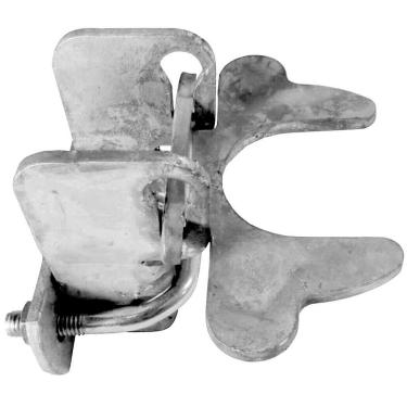 Imagem de Trava de portão de canil para canil. Serve para estrutura de portão de 3,5 cm e poste de portão de 3,5 cm. Feito de aço galvanizado para evitar ferrugem e corrosão