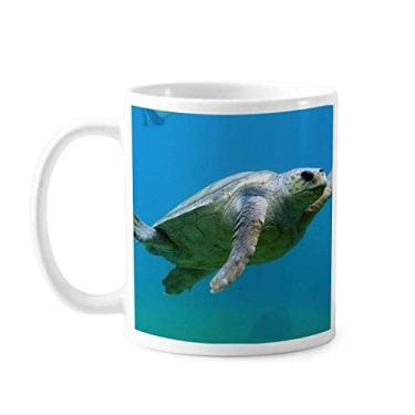 Imagem de Caneca de cerâmica com estampa de tartaruga e oceano com animais de cerâmica para café e porcelana