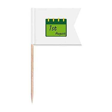 Imagem de Bandeiras de palito de dente de soldado das tropas vermelhas chinesas para marcação de bolo de festa, comida e queijos