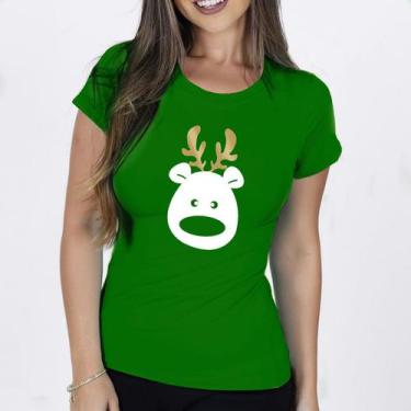 Imagem de Camiseta Camisa Baby Look T-Shirt Feminina Para Natal Natalina Tema Na