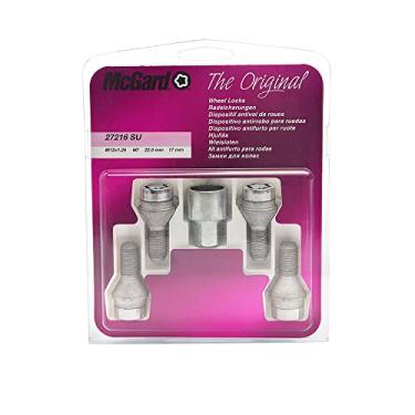 Imagem de Parafuso Antifurto Mcgard original Kit de Roda c/porca chave segredo importado contra roubo e remoção resistente cromado homologado montadoras(27216)