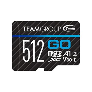 Imagem de TEAMGROUP Cartão GO 512GB Micro SDXC UHS-I U3 V30 4K, R/W até 100/90 MB/s para GoPro e câmeras de ação cartão de memória flash de alta velocidade com adaptador para atividades ao ar livre, esportes