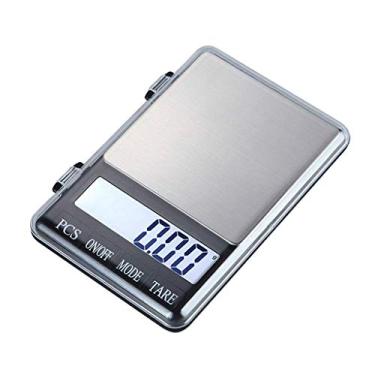 Imagem de balanças de bolso peso digital, balança de bolso portátil balanças de peso de alimentos de cozinha de alta precisão, display lcd, características de tara balanças de joalharia