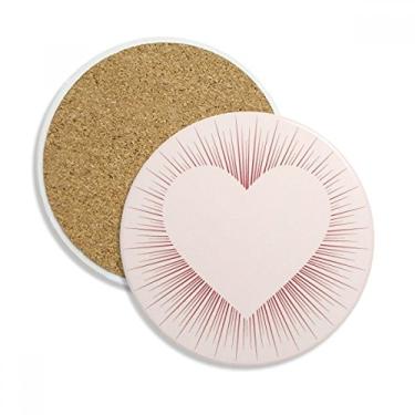 Imagem de Caneca de porta-copos em forma de coração amor dia dos namorados Caneca de proteção de mesa Pedra absorvente