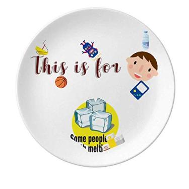Imagem de Romantic Words Someone Worth Melting Porcelana Prato Jantar Redondo Prato Menino Homem