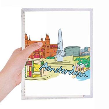 Imagem de Caderno de aquarela Netherlands Armsterdam com folhas soltas e diário recarregável