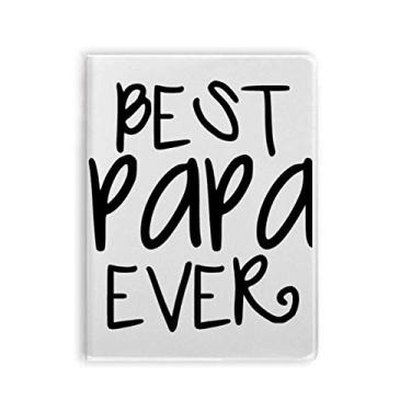 Imagem de Caderno Bless Father Best Papa Ever Palavras Capa de Goma Diário Capa Macia