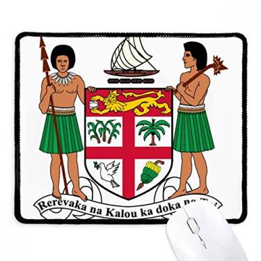 Imagem de Fijil Oceania National Mousepad com borda costurada e borracha para jogos