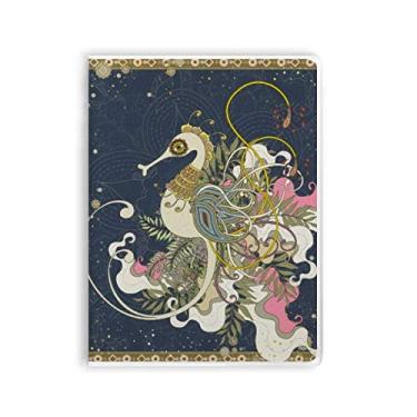 Imagem de Caderno Flower Japan Hippocampus Ukiyo-e capa macia Diário
