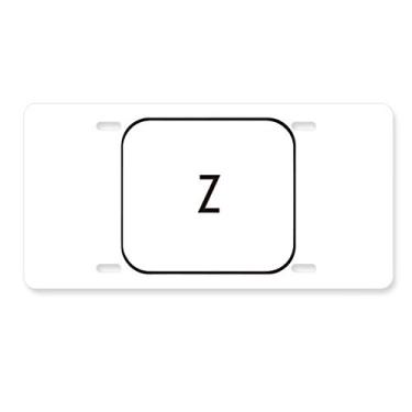 Imagem de DIYthinker Teclado Symbol Z Placa de licença Decoração de carro Acessório de aço inoxidável