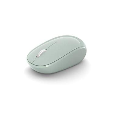 Imagem de Microsoft Mouse Bluetooth - menta. Design confortável, uso direito/esquerdo, roda de rolagem de 4 vias, mouse bluetooth sem fio para PC/laptop/desktop, funciona com computadores Mac/Windows