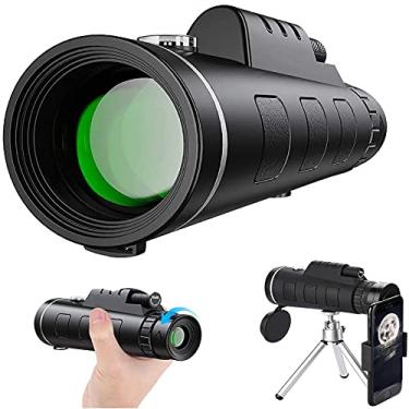 Imagem de Telescópio monocular, 40x60 High Power HD Monocular Dual Focus com tripé de suporte de smartphone para observação de pássaros, acampamento, viagens