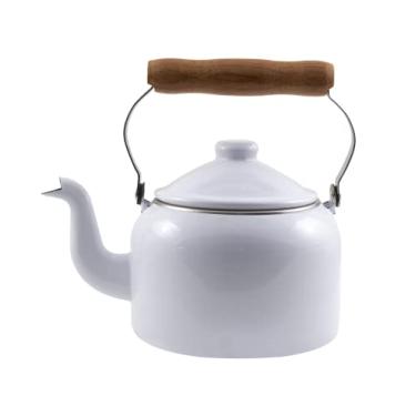 Imagem de Chaleira Tradicional 16 Esmaltada Branca - 1800 ml - Ewel