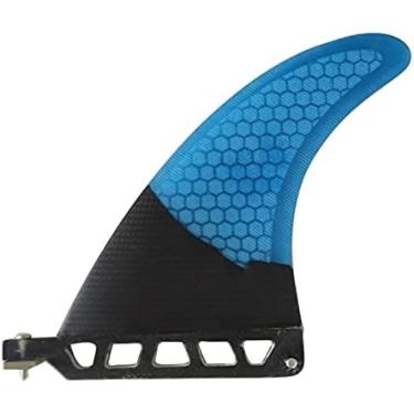 Imagem de Prancha De Surf SUP Fin 7 Polegadas Centro Fin Fibra De Vidro Semi-Carbono Prancha De Surf Único Leme Favo De Mel Prancha Longboard Fish Fin Caudal Fin Para Longboard Surfboard Paddleboard,Azul,A,