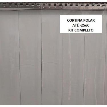 Imagem de Cortina de PVC Industrial para Câmara Fria Amb. Refrigerados  1,00x2,10m