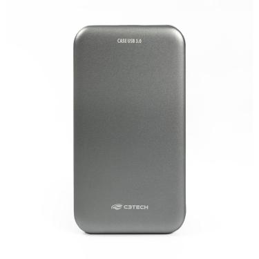 Imagem de Case Gaveta para HD Externo 2,5" C3Tech USB 3.0 Cinza CH-350CB