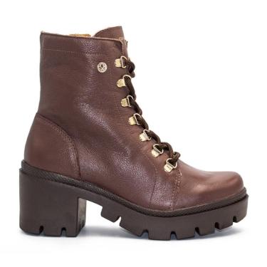 Imagem de Bota Coturno Cravo e Canela Feminina Super Confort 3125-168403