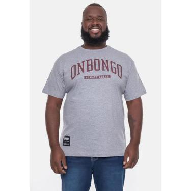 Imagem de Camiseta Onbongo Plus Size Ahead Cinza Mescla