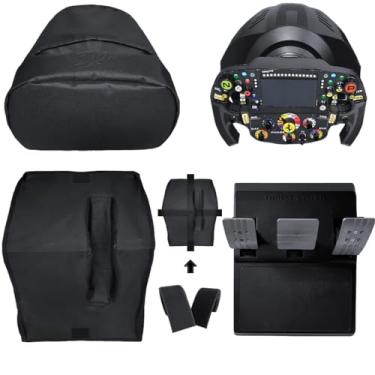 Imagem de Qualicapas Kit de Capas Protetoras para Add-On F1 Retangular até 28cm de Diâmetro e Base T300RS GT Edition + Capa para Pedais T3PA Simulador Gamer Thrustmaster