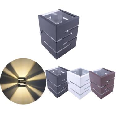 Imagem de Arandela 2 Focos E Frisos Externa Interna Parede Muro Ar1015 (Preto)