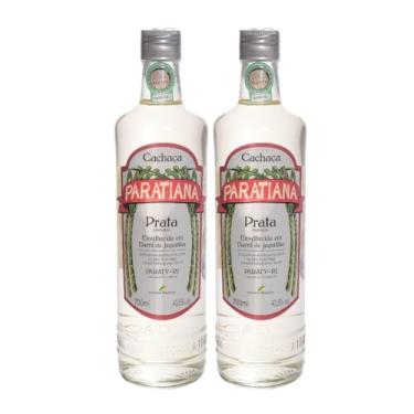Imagem de Kit 2 Cachaças Prata Paratiana 700 ml Artesanal Premium Premiada Paraty Destilada Presente Natal Drink Pinga Envelhecida Premium