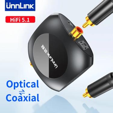 Imagem de Unnlink-HiFi 5.1 Conversor de Áudio  Coaxial Óptico  Decodificador Bidirecional 192KHz  DTS Dobly