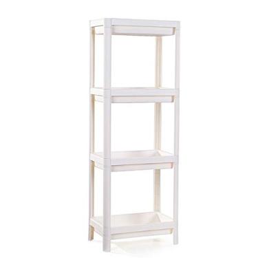 Imagem de Prateleira de chuveiro, multicamadas brancas de plástico destacável prateleiras de armazenamento para banheiro cozinha quarto (cor: cáqui, tamanho: quatro)