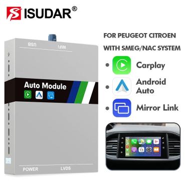 Imagem de ISUDAR-Carplay sem fio  Caixa do módulo do Android Auto  Navegação da relação do espelho  SMEG  NAC