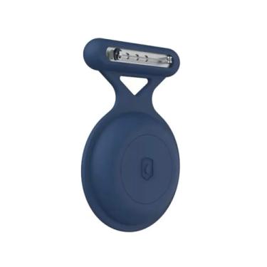 Imagem de OFC Case de silicone macio AirTag, suporte de capa antiperda invisível para crianças idosas roupas compatíveis com Apple AirTag GPS itens achadores acessórios (Azul impermeavel)