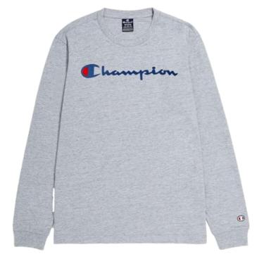 Imagem de Champion Camiseta feminina de manga comprida (cores aposentadas), (Coleção 2024) Cinza fumê, PP