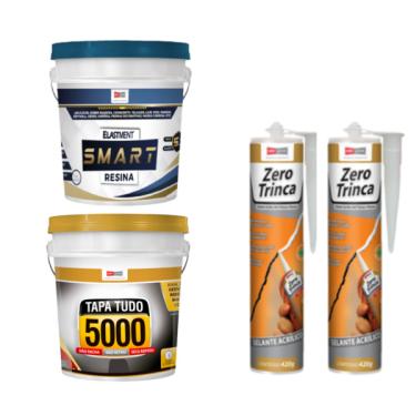 Imagem de Kit Zero Trinca 3 - Massa Tapa Tudo 5000 340g + Smart Resina