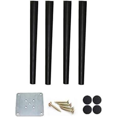 Imagem de 4 peças de pernas de sofá de madeira, pés de pernas de móveis de altura de reposição, pés de mesa de design em ângulo reto, para mesa, cadeira, suporte de TV, sofá, mesa, barra de bancada, p