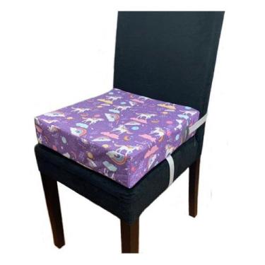 Imagem de Almofada Para Cadeira Elevação Unicórnio Lilás Kippy Baby