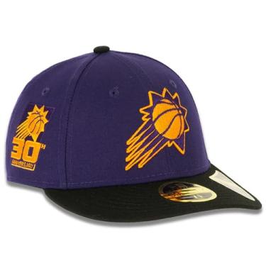 Imagem de New Era Boné ajustável Phoenix Suns 59FIFY baixo perfil 30º aniversário patch, boné, Roxo, preto, 7 1/2
