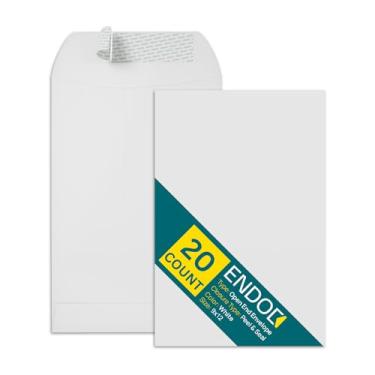 Imagem de Envelopes autovedantes 22,5 x 30,5 cm – Pacote com 20 envelopes brancos abertos para catálogos, apresentações, documentos grandes – Envelopes autoselantes com fecho de descascar e selar – Papel pesado
