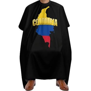 Imagem de Colômbia bandeiras capa de barbeiro para adultos salão profissional corte de cabelo capa cabeleireiro avental/776