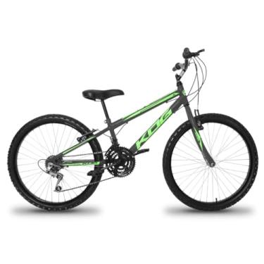 Imagem de Bicicleta Infantil Em Aluminio KOG Aro 24 com 18 Marchas Com Câmbio Shimano Freio V-Brake,Grafite Verde