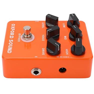 Imagem de Pedal Simulador de Amplificador Pedal Simulador de Amplificador, Pedal Simulador de Alto-falante Laranja Metal Pedais de Rock Britânico Com 6 Botões para Guitarras Elétricas
