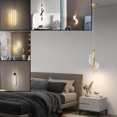 Imagem de Luminária De Teto Para Quarto Pendente Led Moderna Lustre para Cabeceira, Corredor