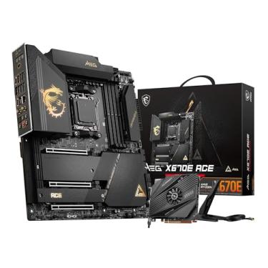 Imagem de MSI Placa mãe para jogos MEG X670E ACE (processadores AMD Ryzen 9000/8000/7000, AM5, DDR5, PCIe 5.0, SATA 6Gb/s, M.2, USB 3.2 Gen 2, Wi-Fi 6E, Bluetooth 5.3, HDMI/DP, EATX)