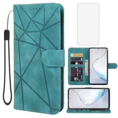 Imagem de Wanyuexes Capa para Galaxy Note 10 Lite/Galaxy A81/M60S SM-N770F Capa carteira com protetor de tela de vidro temperado, capa de couro com suporte para cartão de crédito para Samsung Galaxy Note10 Lite