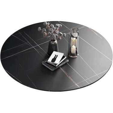 Imagem de Prato de servir giratório de mesa redonda, bandeja giratória de mesa giratória grande de mármore grande de 12 mm de espessura, mesa giratória grande de mesa de jantar, para bandeja central d