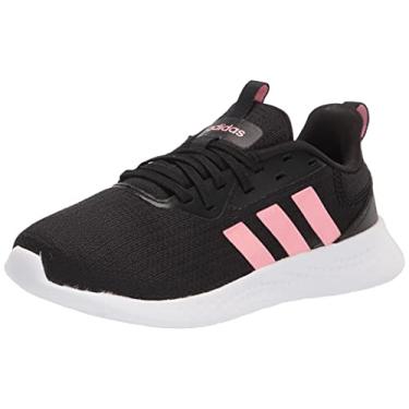 Imagem de adidas Tênis de corrida unissex infantil Puremotion, Preto/Super Pop/Branco, 20