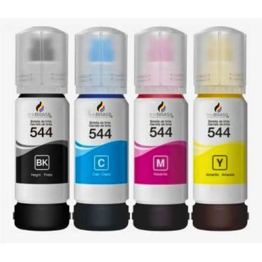 Imagem de 04 Refil De Tinta Para InkBrasil compativel T544 L3110 L3250 L3150.
