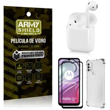 Imagem de Fone Bluetooth LY-122 Moto G20 + Capinha Anti Impacto + Película 3D - 