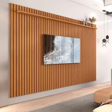 Imagem de Painel Ripado Para Tv Até 75 Polegadas 1.8 Nature Versátil Giga Móveis